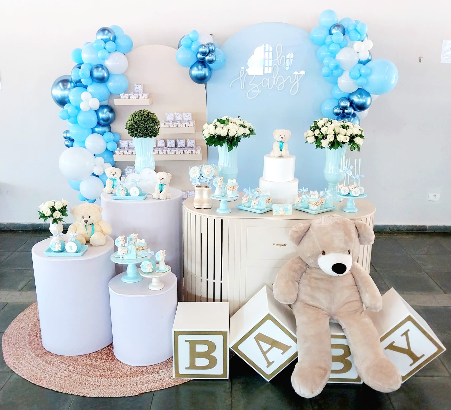 Decoração Urso Azul