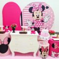 Minnie Rosa com Arco de Balões